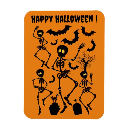 Halloween Skeletons Macabre Dance Magnet (Vertikal)