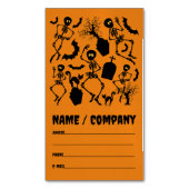 Halloween Skeletons Macabre Dance Magnetische Visitenkarte (Vorderseite Vertikal)