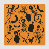 Halloween Skeletons Macabre Dance Magnetkarte (Vorderseite)