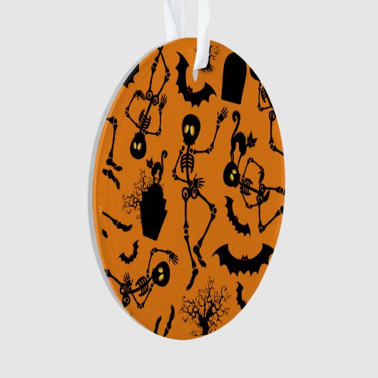 Halloween Skeletons Macabre Dance Ornament (Vorderseite)