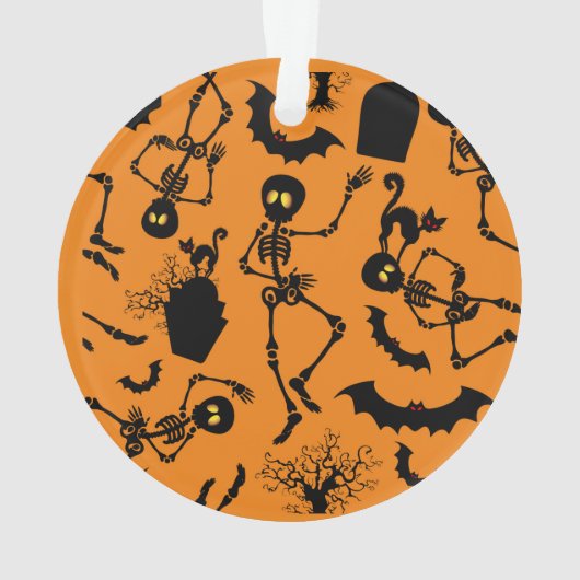 Halloween Skeletons Macabre Dance Ornament (Rückseite)