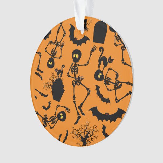 Halloween Skeletons Macabre Dance Ornament (Vorderseite)