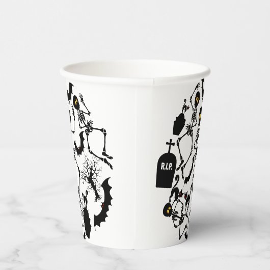 Halloween Skeletons Macabre Dance Pappbecher (Rechts)