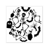 Halloween Skeletons Macabre Dance Permastempel (Design)