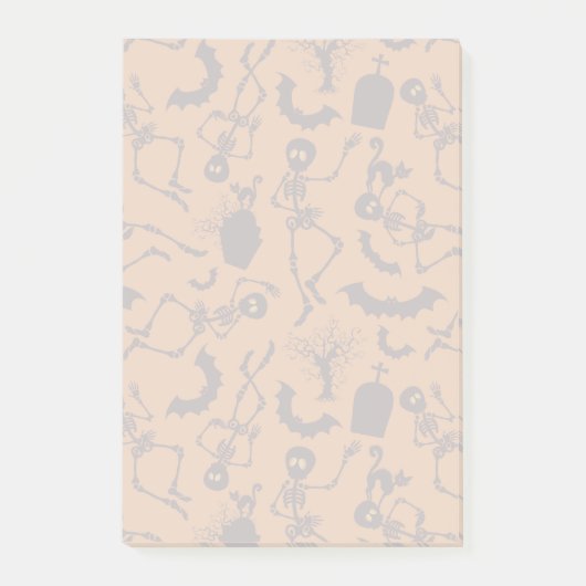 Halloween Skeletons Macabre Dance Post-it Klebezettel (Vorderseite)