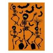 Halloween Skeletons Macabre Dance Poster (Vorderseite)