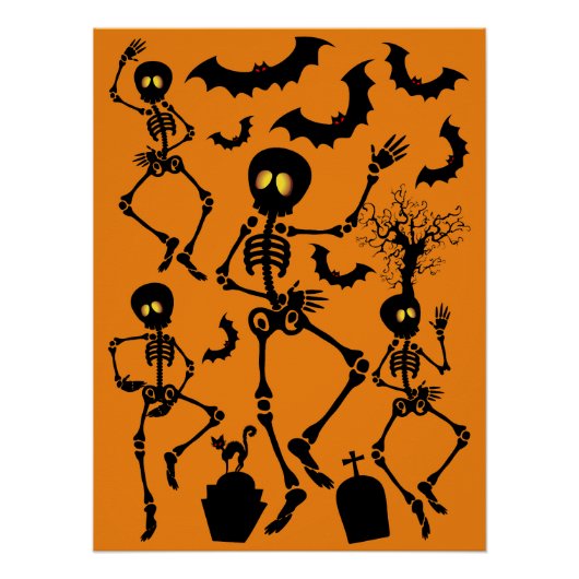 Halloween Skeletons Macabre Dance Poster (Vorderseite)