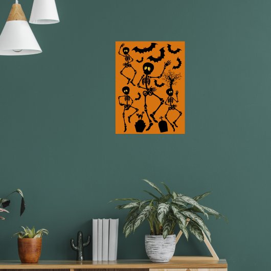 Halloween Skeletons Macabre Dance Poster (Wohnzimmer 1)