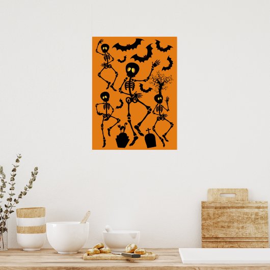 Halloween Skeletons Macabre Dance Poster (Küche)