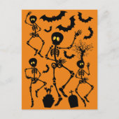 Halloween Skeletons Macabre Dance Postkarte (Vorderseite)