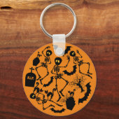 Halloween Skeletons Macabre Dance Schlüsselanhänger (Vorderseite)