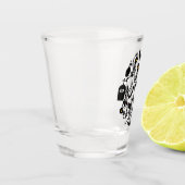 Halloween Skeletons Macabre Dance Schnapsglas (Links)