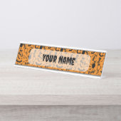 Halloween Skeletons Macabre Dance Schreibtischnamensplakette (Vorderseite )