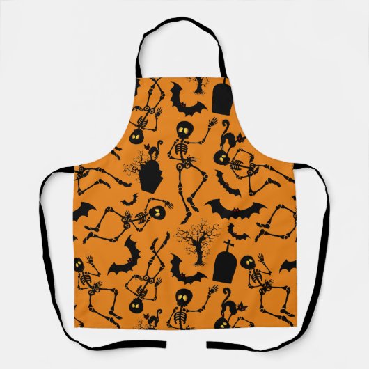 Halloween Skeletons Macabre Dance Schürze (Vorderseite)