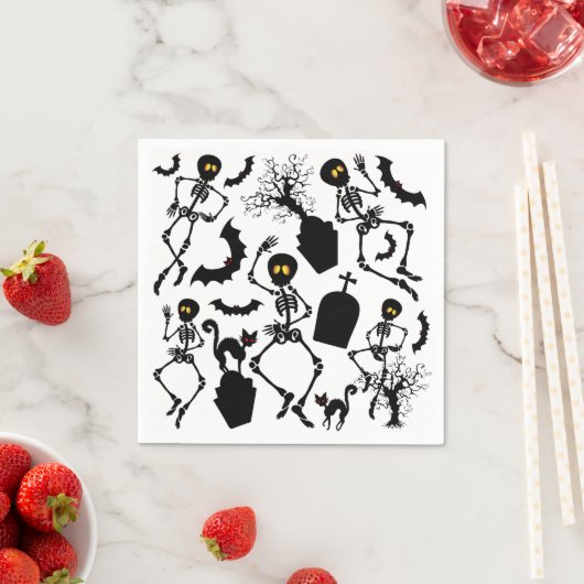 Halloween Skeletons Macabre Dance Serviette (Beispiel)