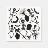 Halloween Skeletons Macabre Dance Serviette (Vorderseite)