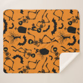 Halloween Skeletons Macabre Dance Sherpadecke (Vorderseite (Horizontal))