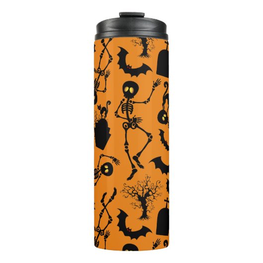 Halloween Skeletons Macabre Dance Thermosbecher (Vorderseite)