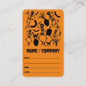 Halloween Skeletons Macabre Dance Visitenkarte (Vorderseite)