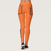 Halloween Skeletons Orange Kürbislaterne Party Leggings (Rückseite)
