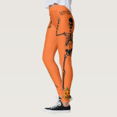 Halloween Skeletons Orange Kürbislaterne Party Leggings (Links)