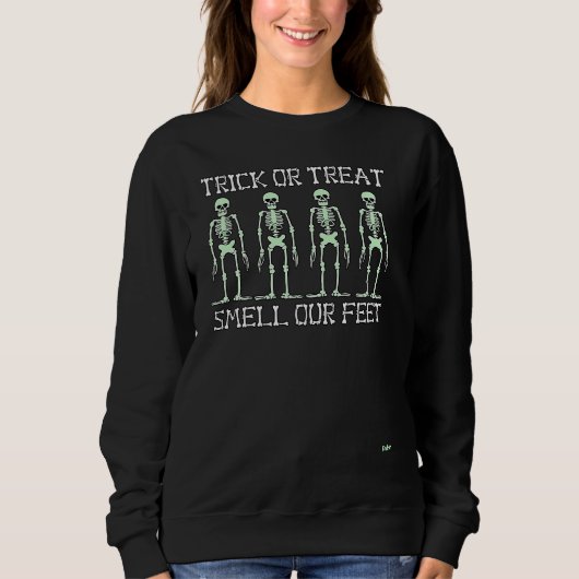 HALLOWEEN SKELETONS TRICK ODER BEHANDELN SIE SCHME SWEATSHIRT (Vorderseite)