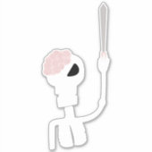 Halloween-Skelett Aufkleber (Vorderseite)