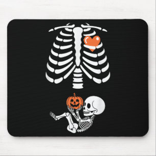 Halloween-Skelett-Baby-Rippenkäfig-Schwangerschaft Mousepad