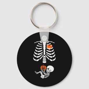 Halloween-Skelett-Baby-Rippenkäfig-Schwangerschaft Schlüsselanhänger