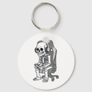 Halloween Skelett Beängstigend Gamer Boys Kids Schlüsselanhänger