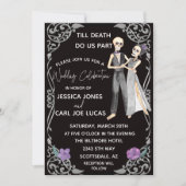 Halloween Skelett bis zum Tod tun uns Teil Hochzei Einladung (Vorderseite)