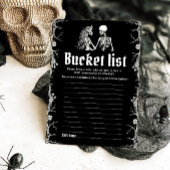 Halloween Skelett Brautparty Bucket List Game Einladung