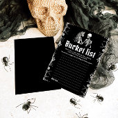 Halloween Skelett Brautparty Bucket List Game Einladung