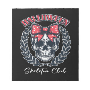 Halloween-Skelett-Club Notizblock