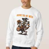 Halloween Skelett Dino Sweatshirt (Vorderseite)