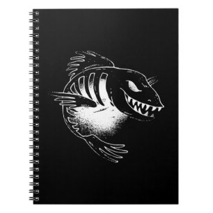 Halloween Skelett Dunkler Fisch Geschenk für Seema Notizblock