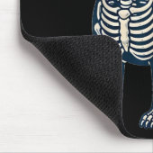 Halloween-Skelett eines Mopses Mousepad (Ecke)