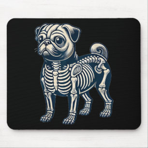 Halloween-Skelett eines Mopses Mousepad