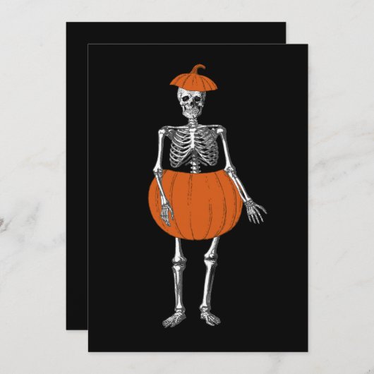 Halloween-Skelett Einladung (Vorne/Hinten)