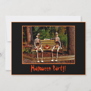 Halloween-Skelett-Einladung Einladung