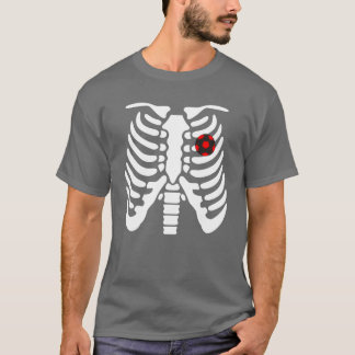 Halloween-Skelett-Fußball-Freund T-Shirt