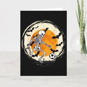 Halloween-Skelett-Fußball-Witziges Fuß-Kostüm Männ Karte