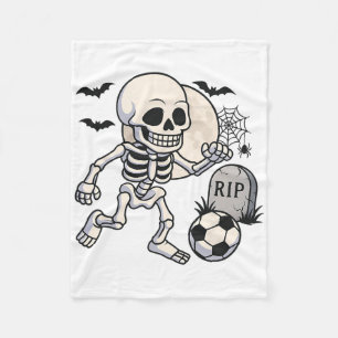Halloween-Skelett-Fußballspieler Jungen Kinder Fleecedecke