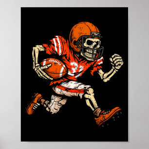 Halloween-Skelett-Fußballspieler Soky-Saison Männe Poster