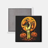 Halloween-Skelett-Gamer-Videospiel-Controller B Magnet (Vorderseite/Rückseite)