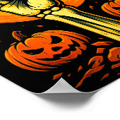 Halloween-Skelett-Gamer-Videospiel-Controller B Poster (Ecke)