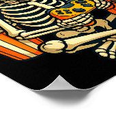 Halloween-Skelett-Gamer-Videospiel-Jungen-Männer-K Poster (Ecke)