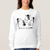 Halloween-Skelett geht zum Groove Funn Sweatshirt (Vorderseite)