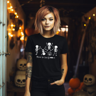 Halloween-Skelett geht zum Groove Funn T-Shirt