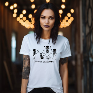 Halloween-Skelett geht zum Groove Funn T-Shirt